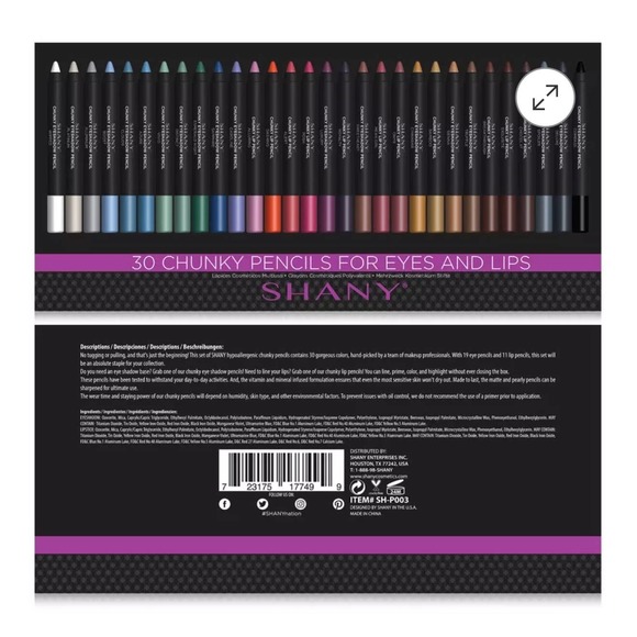 EYESHADOW / EYELINER / LIPS 30 PIECE CHUNKY JUMBO PENCILS MAKEUP SET COSMETICS - Picture 3 of 5